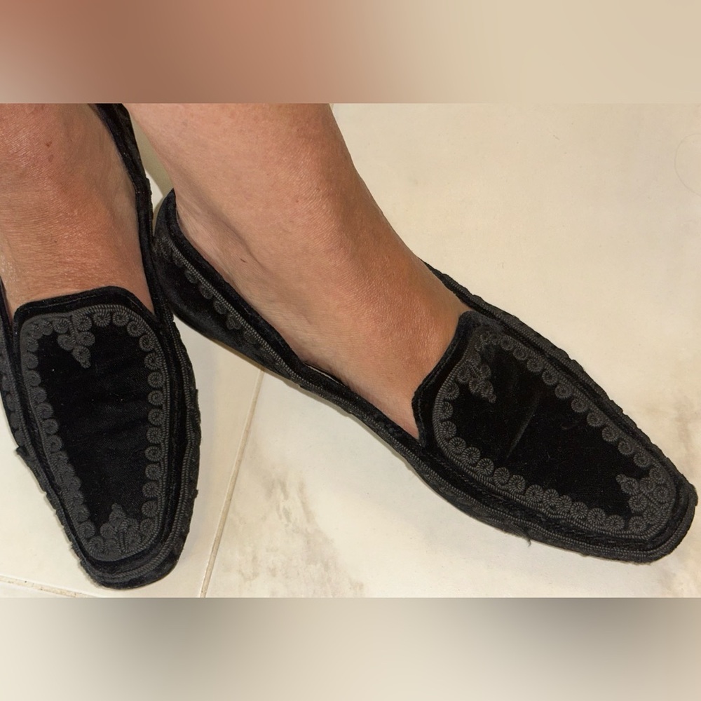 π₯Christian Louboutin Black Velvet Loafers Sz 38.5EU - Picture 11 of 13